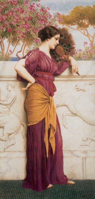 El abanico del pavo real de John William Godward